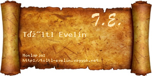 Töltl Evelin névjegykártya